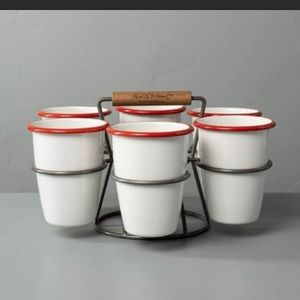 Hearth & Hand 7piece Drinks Caddy Set, NEW